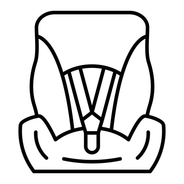 Seat Icon, Simple Black And White Vector Illustration