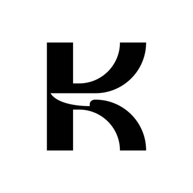 K harfli bıçak logosu tasarımı