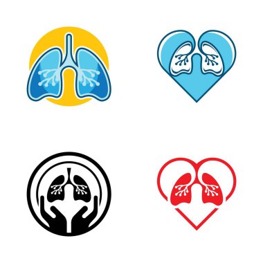 Ciğerler logo vektör simgesi tasarımı