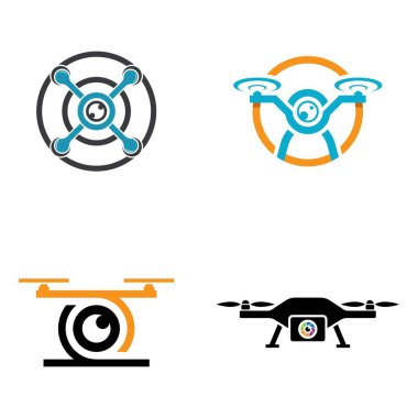 Drone logo vektör simgesi tasarımı