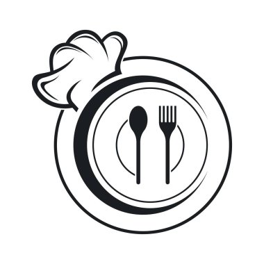 Restoran için çatal ve kaşık sembolü