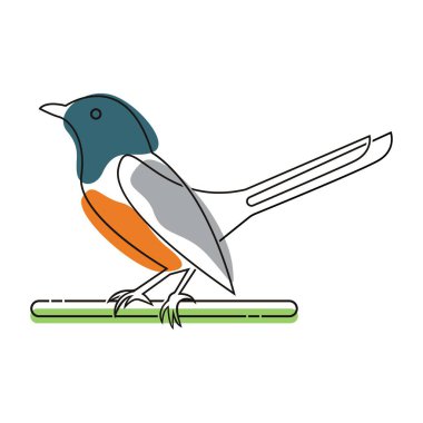 Bir dal logosu dizaynındaki kuş