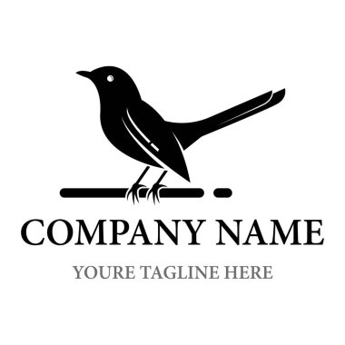 Bir dal logosu dizaynındaki kuş