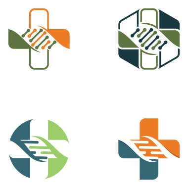 Tıbbi ve DNA logosu