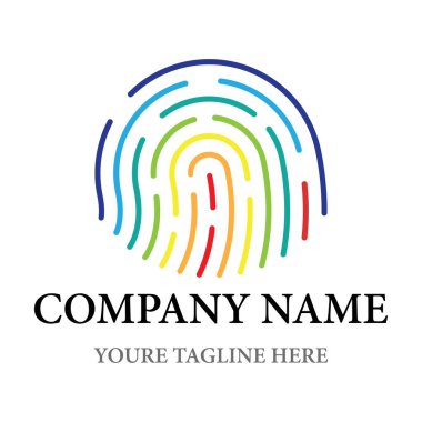 Parmak izi logo şablonu tasarımı