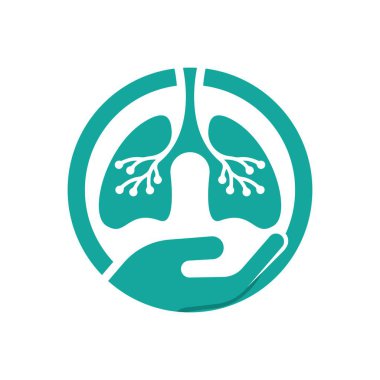 Ciğerler logo vektör simgesi tasarımı