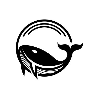Balina vektör logo tasarımı