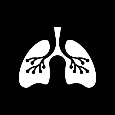 Ciğerler logo vektör simgesi