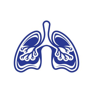 Ciğerler logo vektör simgesi