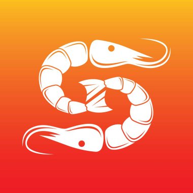 Karides logo vektör simgesi tasarımı