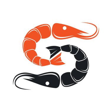 Karides logo vektör simgesi tasarımı