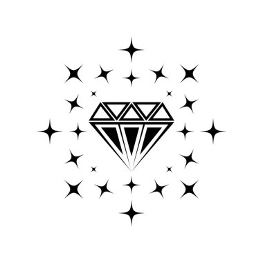 Elmas logo şablon vektör ikonu tasarımı