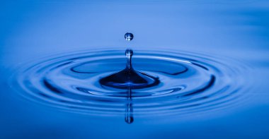 Su damlası ve su yüzeyinde dalgalanmalar