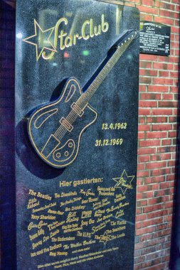 Germany , Hamburg. Memory stone of the former concert venue STARCLUB. August 10, 2013 clipart