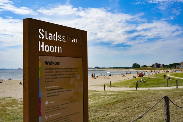 stock image Hoorn, Netherlands. July 31, 2024. City beach of the city Hoorn in North-Holland