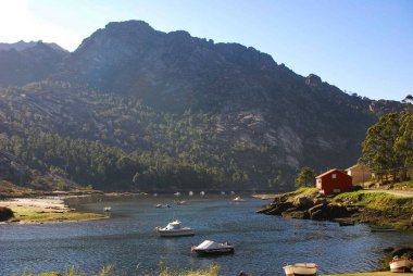 İspanya Galiçya Manzarası Carnota yakınlarındaki Ezaro 'da