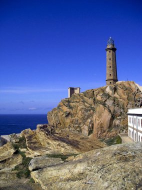 Galiçya, İspanya. İspanya Kuzey Atlantik kıyısındaki ünlü deniz feneri CABO VILAN. 09172004