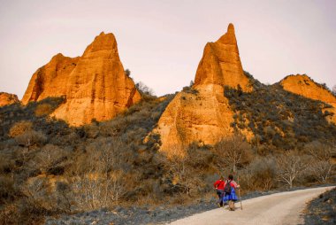 Las Medulas, Leon, Galiçya, İspanya. Las Medulas. Eski bir Roma altın madeninin tuhaf manzarası. 15 Mart 2007