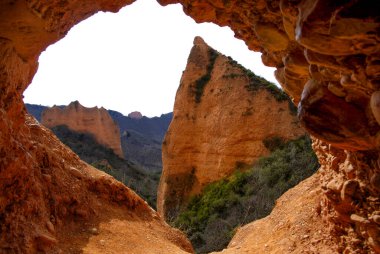 Las Medulas,Leon,Galicia,Spain. Las Medulas. Bizarre landscape of an old Roman gold mine.March 15th 2007 clipart