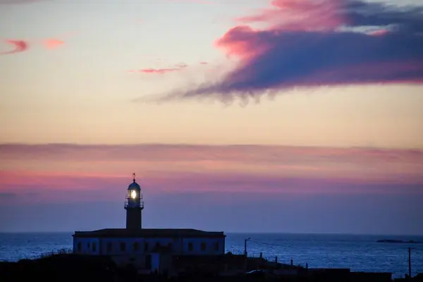 Stock image Atlantic coast on the Rias Baixas in Galicia , Spain. Famous lighthouse of Larino near carnota