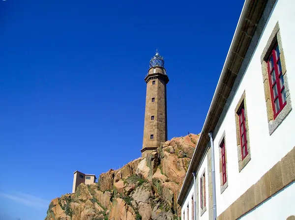 stock image Galicia,Spain.famous lighthouse CABO VILAN on the Spanish North Atlantic coast.09172004