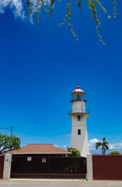 Honolulu, Ohau, Hawaii. Diamond Head yakınlarındaki deniz feneri. 17 Haziran 2023