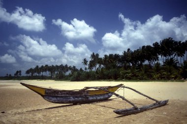 Bentota, Sri Lanka. Bentota sahilinde Katamaran