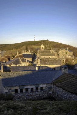 O Cebreiro,Galicia,Spain. Little mediaval village on the way of St. James.June 25th 2010 clipart