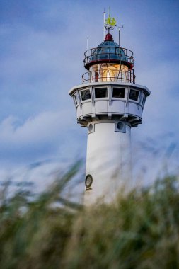 Egmond aan Zee, Hollanda. Van Speijk deniz feneri, şehrin simgesi.