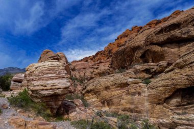 Nevada, Amerika. Las Vegas yakınlarındaki Kızıl Kaya Kanyonu 'nun manzarası.