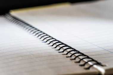 Bir yüzük klasörü defterinin boş yazma sayfaları