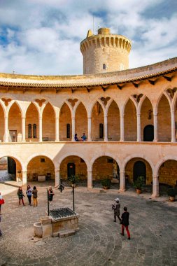 Palma de Mallorca , Balearic Islands , Spain. Sightseeing Belvedere Castle near Palma de Mallorca . March 27, 2016 clipart