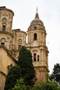 Malaga, Endülüs, Costa de Sol, İspanya. Malaga, İspanya. Malagalı Bayan De La Encarnacion 'un katedralinin mimari fotoğrafı. 12 Mart 2025
