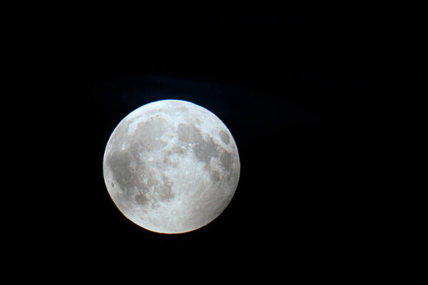 Germany. Full moon at a summer night. August 7, 2017