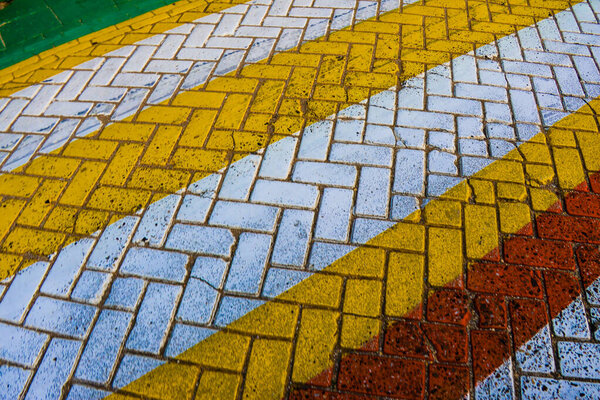 Netherlands,Zaandvoort. Sept 29, 2025. Stones in color. A crossing without stripes, full of rhythm and civic intent