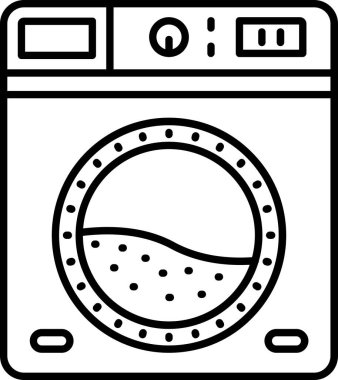 Çamaşır ikonu vektör illüstrasyonu