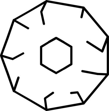 Şekerli tatlı ikonu ana hatlarıyla