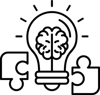 Bir fikrim var. Web simgesi basit illüstrasyon