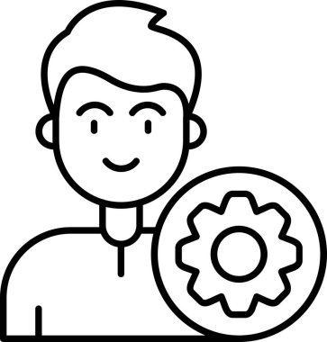 iş yönetimi çizgisi simgeleri, konsept vektör illüstrasyonu