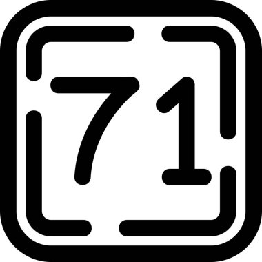 yedi yedi yedi simge ana hat biçiminde