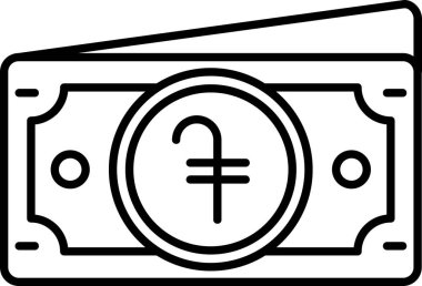 Banka para simgesi, vektör illüstrasyonu