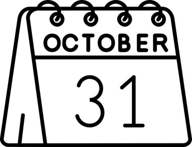 Ekim takvim simgesi tasarım vektörü