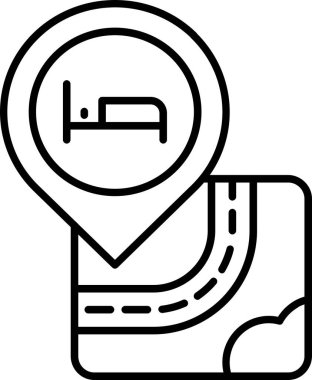 harita gps konum simgesi ana hat biçiminde