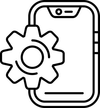 Akıllı telefon ayarları vektör simgesi