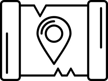 gps konumu GPS simgesi - taslak biçimi