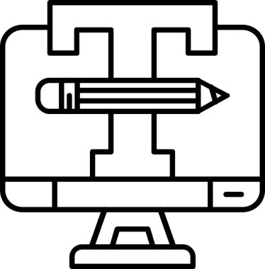 Ofis simgesinin vektör illüstrasyonu