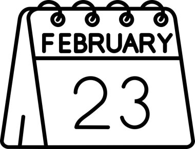 23 Şubat rd. Gün simgesi