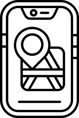 mobil konum haritası simgesi
