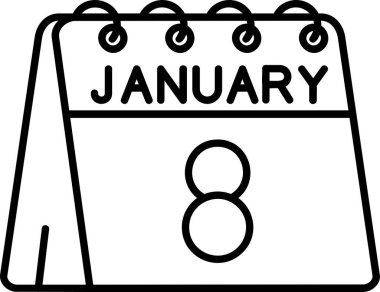 Ocak takvim simgesi tasarım