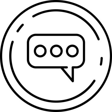 Sohbet simgesi vektör illüstrasyonu